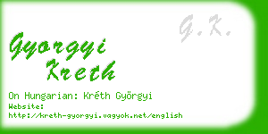 gyorgyi kreth business card